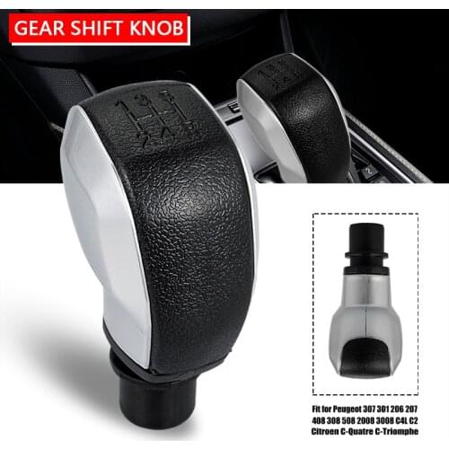 5 Speed Car Gear Shift Knob For Peugeot 306 307 301 206 207 408 308 508 2008 C4L C2 For Citroen C-Quatre C-Triomphe Elysee
