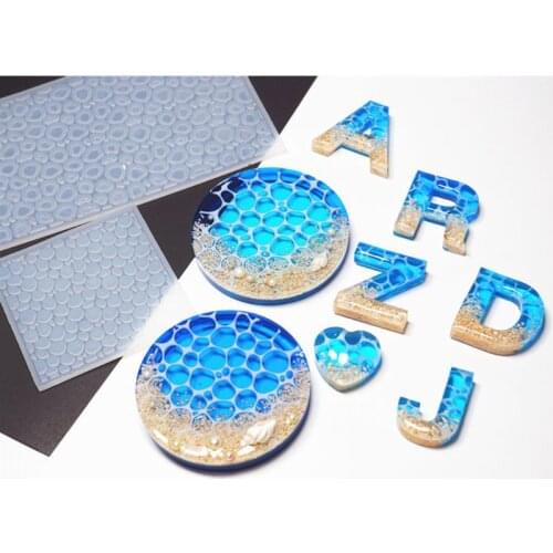 Handmade Water Wave Ripples Mold Epoxy Resin Ocean Theme Pendant Jewelry Making