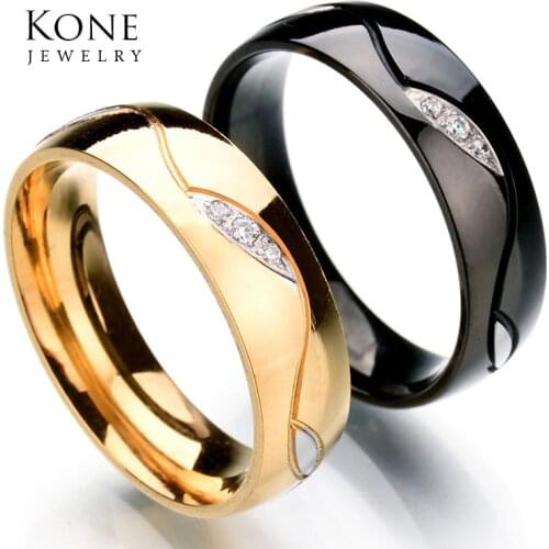 Top Quality Wholesale Elegant Women Midi Hobbit Ring Stainless Steel Crystal Ring For Men Gift Jewelry
