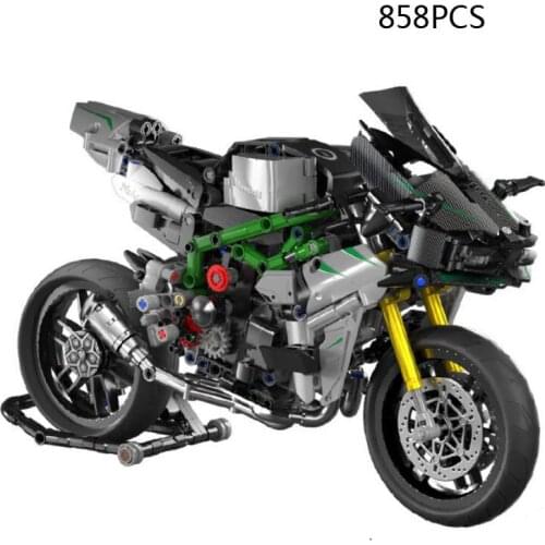 Technical scale motorcycle building block Kawasaki ninja motor vehicle model steam assembly brick toy collection for boys gifts