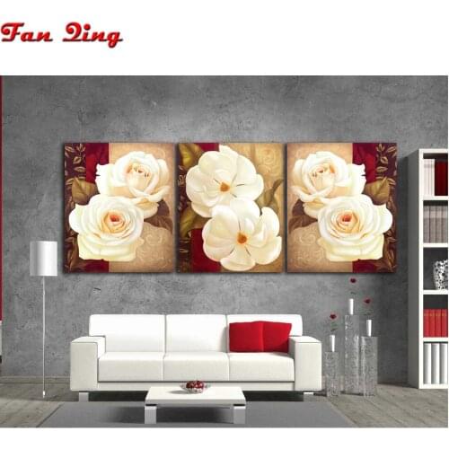 Rounds square diamond Embroidery Rose Floral Diamond Mosaic rhinestones 3D dIY Diamond Painting Cross Stitch Wall Decor Flowers