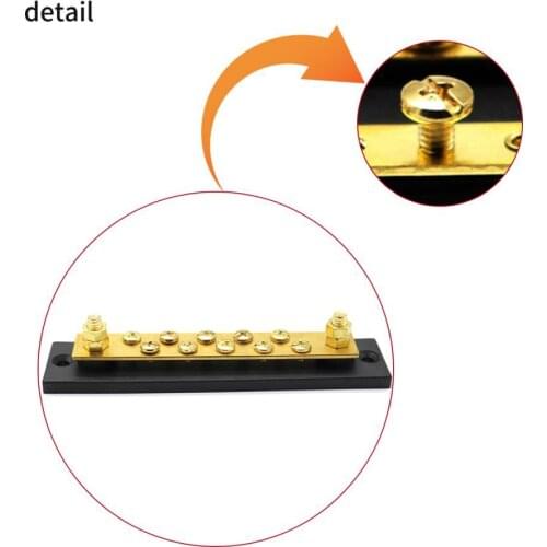 MagiDeal 150A Brass Bus Bar Power Distribution Block Busbar For Trucks Cars