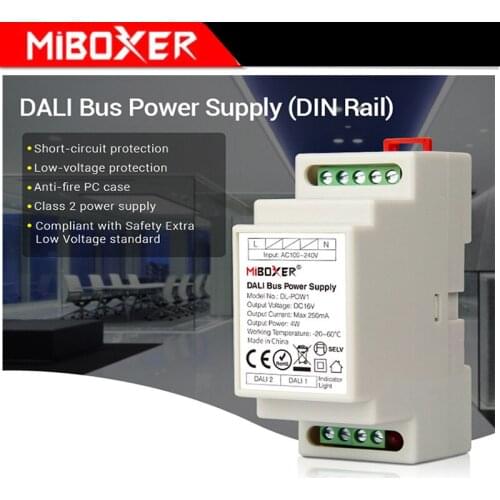 Miboxer DL-POW1 DC16V DALI Bus Power Supply 4W Max250mA led transformer for AC 110V 220V
