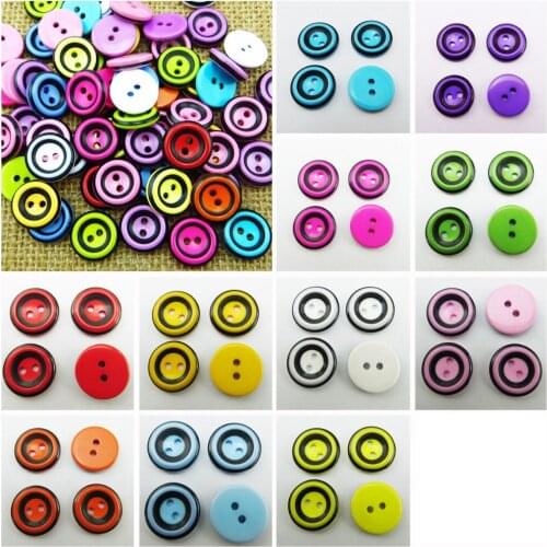 50Pcs 15mm Round Resin Mini Tiny Buttons Sewing Tools Decorative BRAND Button Scrapbook Garment DIY Apparel Accessory R-117