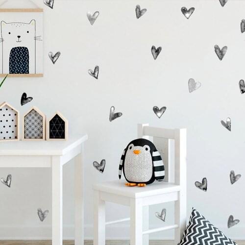 Cartoon Color Dot Cloud Love Wall Stickers for Bedroom Childrens Room Wall Diy Decoration Sticker for Warm and Romantic