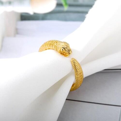 Metal Round Snake Ring For Women Stainless Steel Gold Men Animal Adjustable Finger Ring Opening Hip Hop Knuckle Ring Jewelry