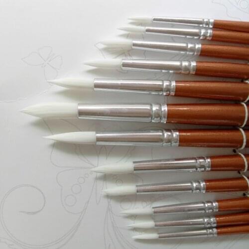 12Pcs/lot Paint Brush Set Art Drawing Brushes Wooden Handle Brushes For Acrylic Painting Supplies