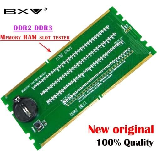 100% New original Desktop DDR2 DDR3 Memory RAM Slot Tester with LED DDR2 DDR3 Slot Tester for Desktop Motherboard free shipping
