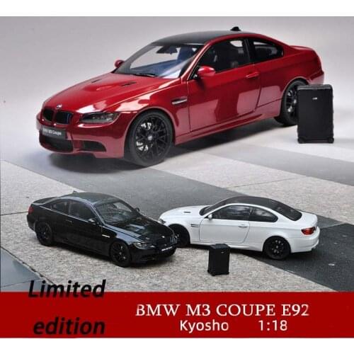 New 1:18 Kyosho For BMW M3 E92 Coupe Diecast Model Car Toys Boys Girls Gifts Metal,Plastic,Rubber Limited Edition Model Car