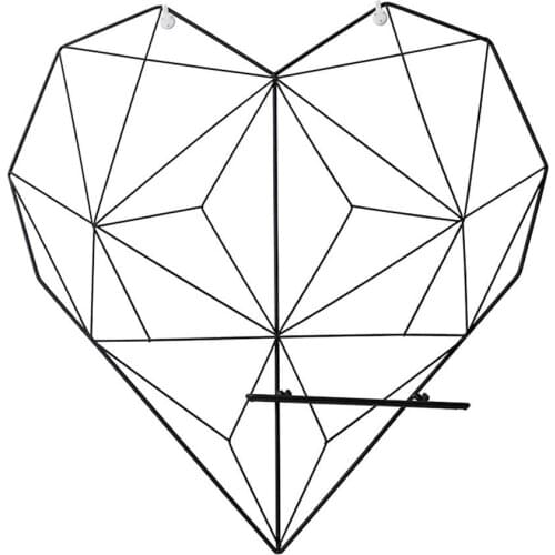 New Europe Style Home Cafe Heart Wall Hanging Clips Cords Photos Storage Rack Shelf Holder Decor