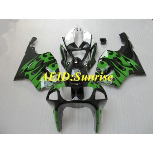 Motorcycle Fairing kit for KAWASAKI Ninja ZX7R 96 99 00 03 ZX 7R 1996 2000 2003 ABS Green white black Fairings set+gifts KH08