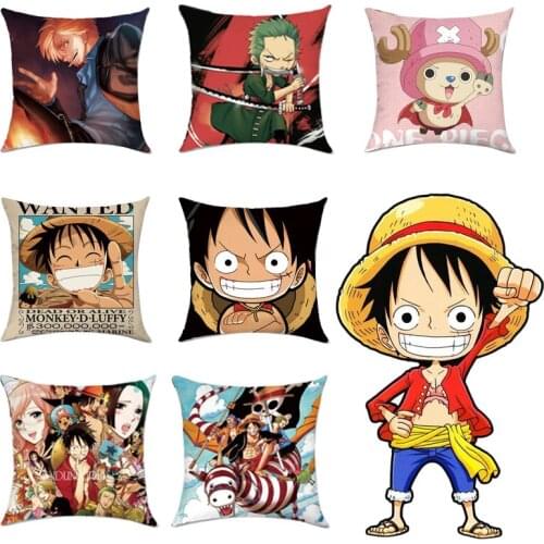 One Piece Pillow case Anime Pillow cute Luffy Chopper pillow cover for Sofa home decoration Car cushion cover pillow decorative