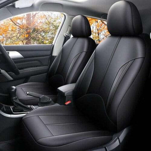 Car Seat Cover Protector Front Rear Full Set Waterproof Universial With Zipper for 5 Seats Car 9PCS PU Leather Automobile
