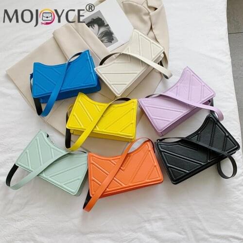 Casual All-match Three-dimensional Line Embossing Small Handbag Fashion Women PU Leather Solid Color Shoulder Underarm Hobos Bag