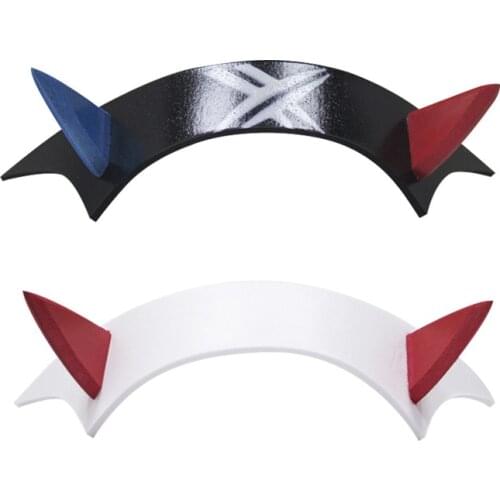 Anime DARLING in the FRANXX Cosplay 02 ZERO TWO Headwear Hairclip Devil Horn 02 Hairband Cosplay Accessories Halloween Props