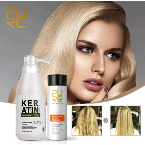 PURC 12% Formalin Keratin Brazil Keratin Treatment 100ml Purifying Shampoo Hair Care Make Hair Straightening Smoothing Shinning