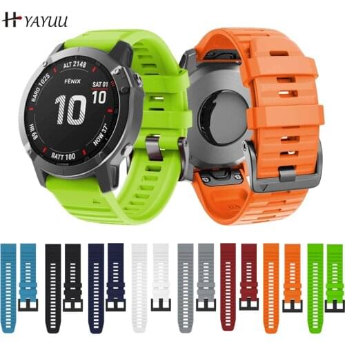 YAYUU Watch Band for Garmin Fenix 6X Fenix 6 Fenix 6S Bands Easy-fit Silicone Replacement Strap for Fenix 6 Pro/Fenix 6X Pro