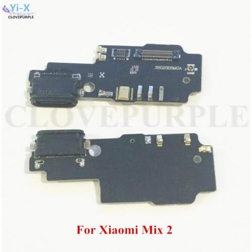 1PCS USB Charging Dock Connector Plug Charger Port Flex Cable With Mic Micphone Repair Parts For Xiaomi MIX 2 Mi Mix2
