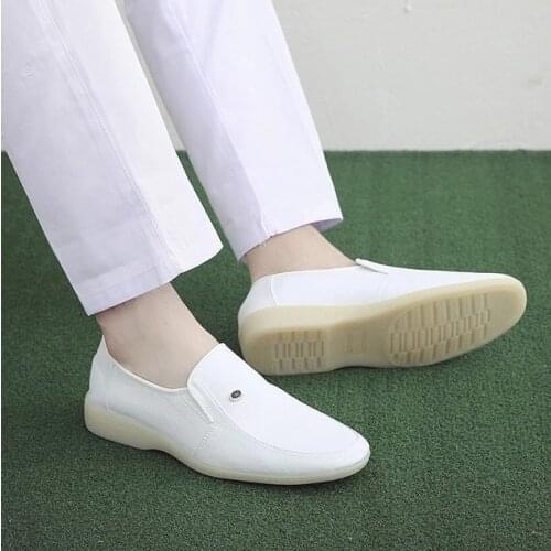Spring White shoes Men Doctor Medical shoes 37-45 Flat Soft sole