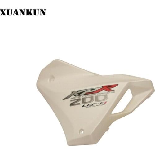 XUANKUN Motorcycle Accessories KPR200 / LF200-10P / Fuel Tank Left Decorative Cover Components Quartz White