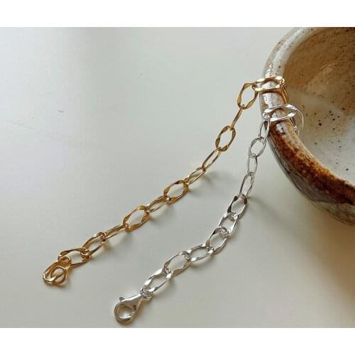 Silvology 925 Sterling Silver Big Circle Chain Bracelets for Women Irregular Handmade Punk Bracelets Ladies Minimalist Jewelry