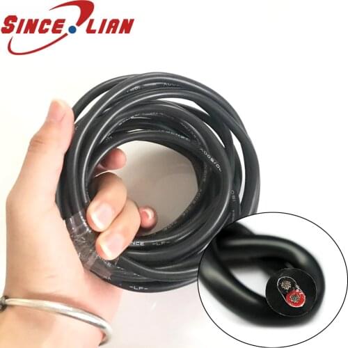 1Meter High Temperature Test Line Wire Silicone Cable 2 core 0.3 Square Cold and Oil Proof Ultra Flexiable OD 4.6mm Line