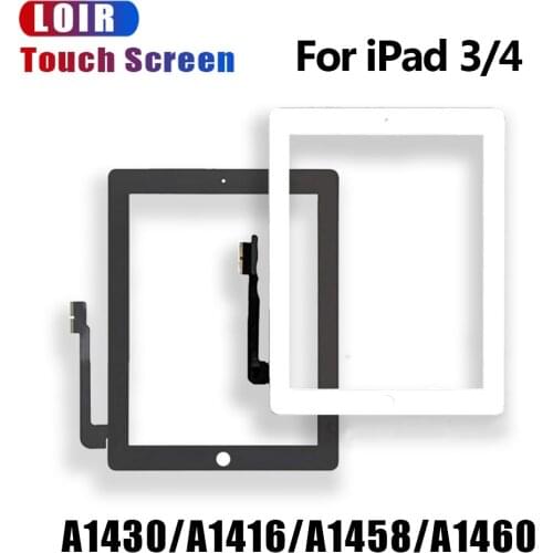 1PCS Original Touch Screen For iPad3 iPad4 A1416 A1430 A1403 A1458 A1459 A1460 LCD Outer Digitizer Sensor Front Glass