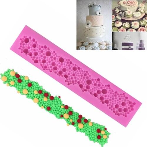 1pc Pearls Beads Silicone Mould Fondant Cake Tools Cupcake Mold Border Sugar Paste