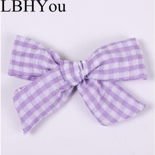 1pcs Cute School Girls Plaid Pattern Bows Hairpins Little Girls Top Knotbows Hair Clips For Girls Kids Hair Accessories