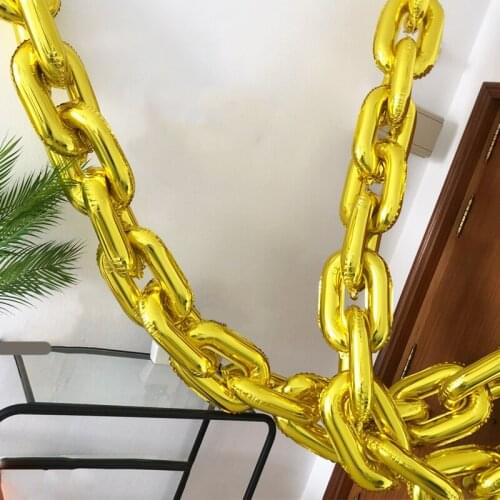 10pcs 80s 90s Party Decorations Giant Balloon 16 inch Gold Silver Chain Balloons Event Party Hip Hop Theme Wedding Arch Supplies