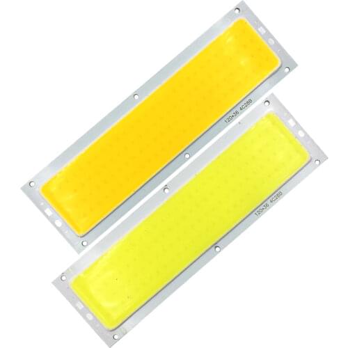 120*36mm Rectangle COB Board Bulb 10W 12V LED Light Source 1000LM for DIY Car Work Decor Lamp House Automobile Lighting Parts