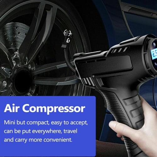 120w Wired/wireless Bike Air Pump Inflatable Pump Portable Rechargeable Air Compressor Digital Car Auto Tire Inflator Equipment