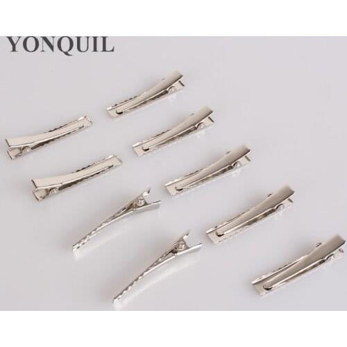 150Pcs/Lot Wholesale New Prong Barrettes Brooch Clips Finding Alligator Clips Crocodile Clips 45Mm Fit Jewelry DIY Accessories