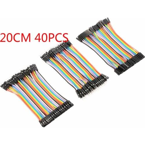 20CM 40 Root for Dupont Jumper Wire Male to Male + Female to Male + Female to Female Silicone Wire Dupont Cable for arduino