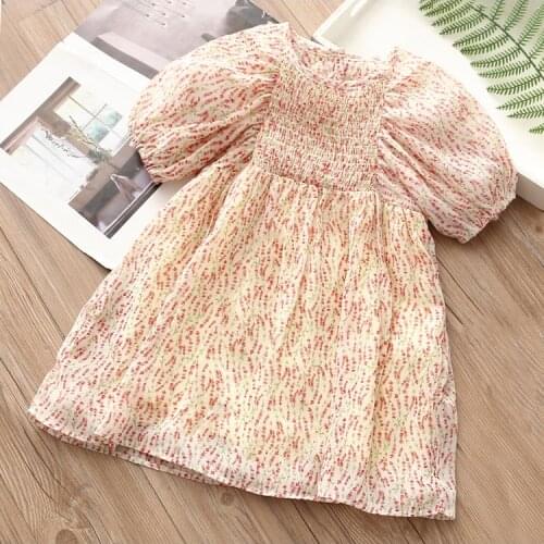 2021 Summer Girls Dresses Children Clothes Flower Baby Girls Dress Kids Printing Dress Baby Girls Dress Girls Outwear M31