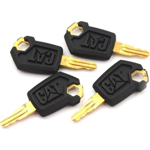 4PCS/lot Black & Gold Key Excavator Cab Key Parts For 5P8500 Heavy Equipment Ignition Loader Dozer Locks Metal & Plastic