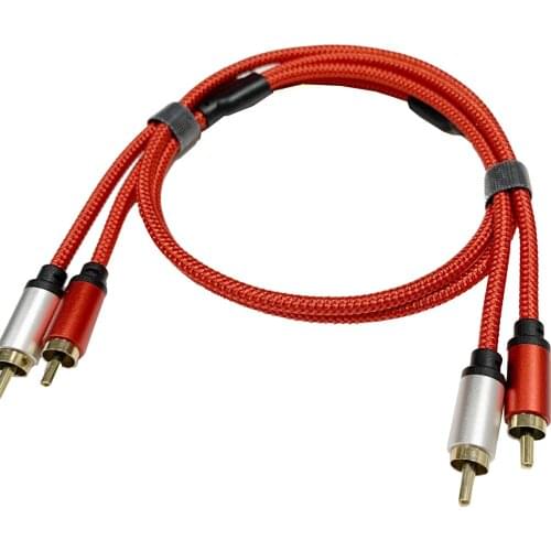 2RCA to 2 RCA Male to Male Audio Cable Gold Plated RCA Audio Cable 1m-5m for DVD or Home Theater TV Amplifier CD and Soundbox