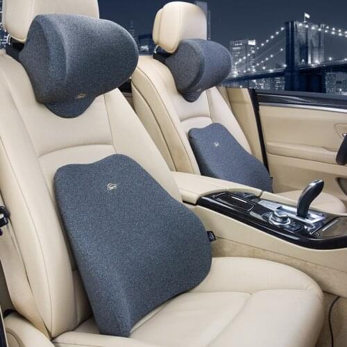 Car Lumbar Headrest Pillow Memory Foam Comfortable Car Cushion Pillow Car Lumbar Pillow Support Headrest