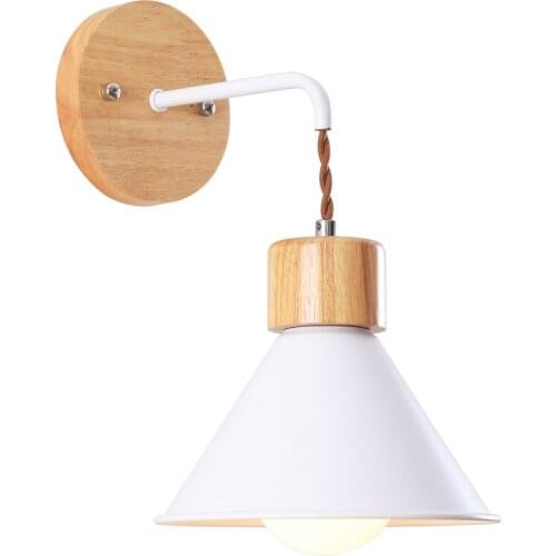 Color LED Wall Light Fixtures Iron Wandlamp Modern Wall Sconce Bedroom Lamp Home Lighting Stair Bathroom Lights Wood Arandela