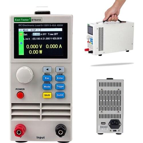 ET5420 ET5410 Electrical Load 150V 40A/15A 400W Professional Programmable Digital DC Load Electronic Battery Tester Load Meter