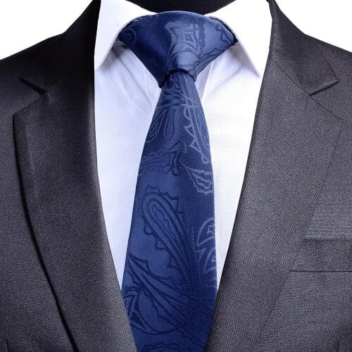 GUSLESON Quality Paisley Silk Mens Ties Neck Tie 8cm Floral Ties for Men Jacquard Woven Necktie Suit Business Wedding Party