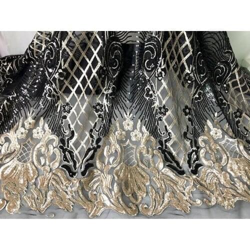 GLace 1Y/Lot 3style Mesh lace European retro sequin embroidery fabric for dress skirt sequin fabric DIY Wedding decoration TX912