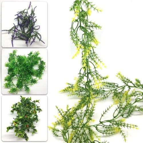 Artificial Ivy green Fake Leaves Garland Plant Vine Foliage Home Decoration Plastic Rattan string Wall Decor Simulation Plants