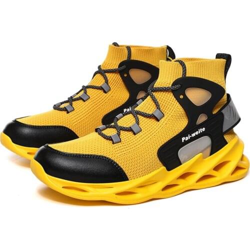 Spring Summer Outdoor Men Reflective Running Trainers Male Jogging Walking Sports Shoes Lace-up Athietic Breath Blade Sneakers