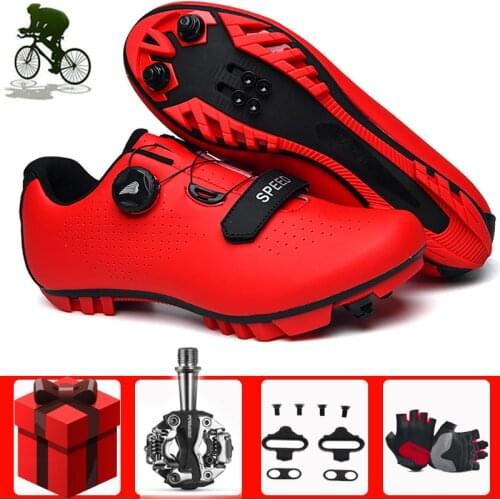 Self-locking cycling shoes sapatilha ciclismo mtb mountain bike bicycle men sneakers women nylon sole breathable sports shoes