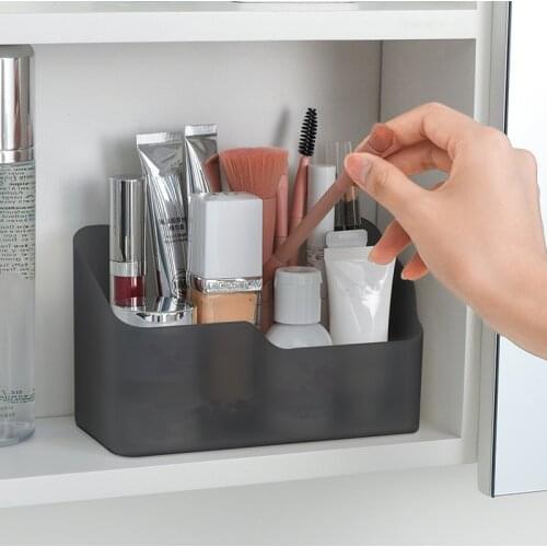 Multi-functional Makeup Organizer Bathroom Storage Box Cosmetic Organiser Desktop Make Up Jewelry Storage Box Sundries Container