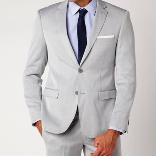 Fashion Handsome Grey Men Suits Oversize Slim Fit Groomsmen Tuxedo For Wedding Dinner Party Male Clothing (Jacket+Vest+Pants)