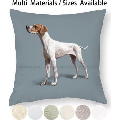 The Pointer Pillow Case Throw Pillow Cover Cotton Linen Flax Pointers Dogs Puppy Puppies Working English German Kennel Club