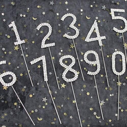 Number balloon cake cupcake topper 0 1 2 3 4 5 6 7 8 9 first 1st sweet 16 21th birthday Anniversary table centerpiece decoration