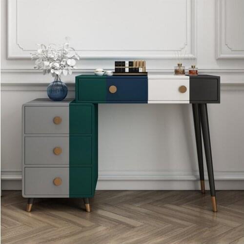 Nordic household table light luxury computer desk integrated cabinet simple modern dressing table bedroom writing desk